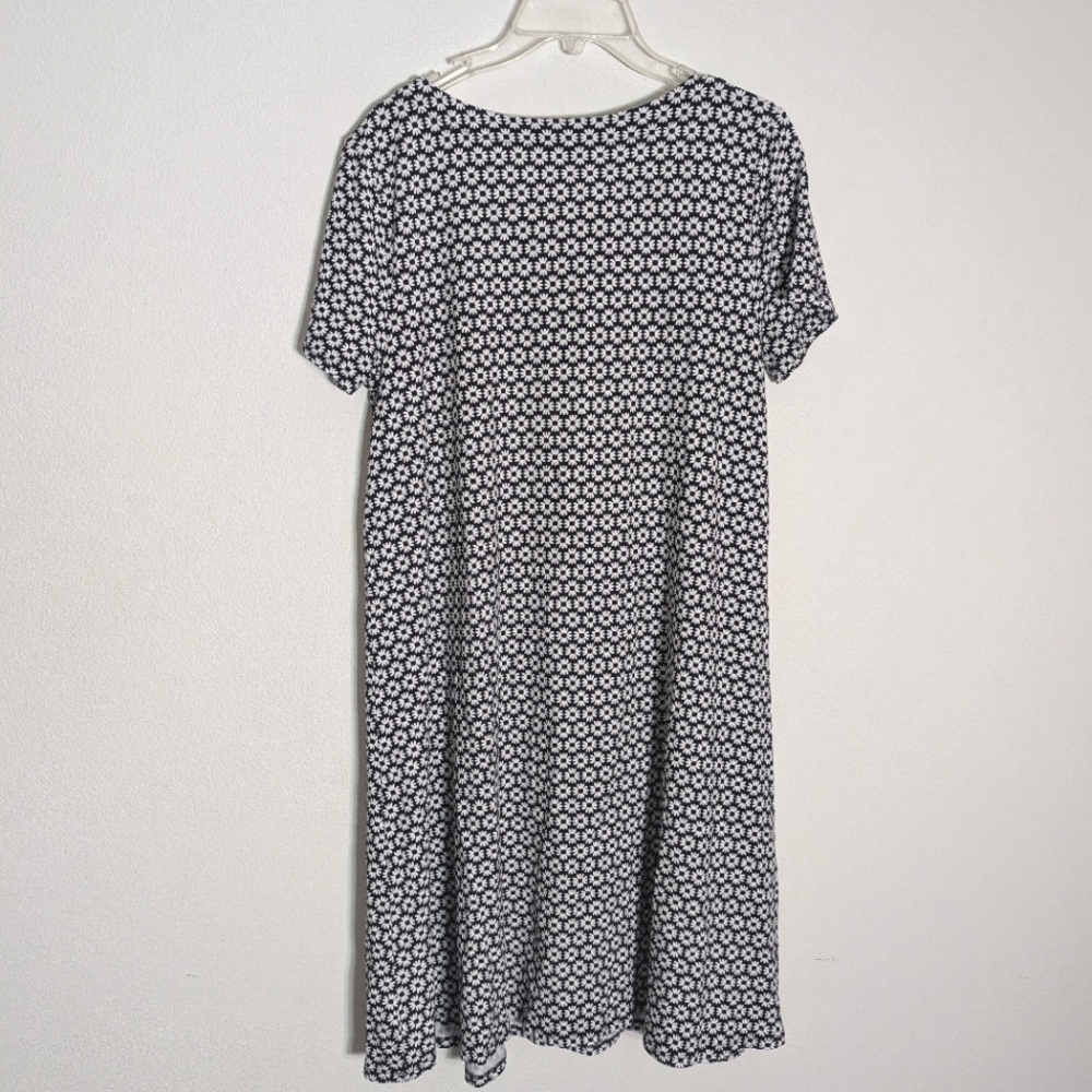 Talbots Womens Tee Shirt Dress Floral Flower Relaxed Casual Comfy Neutral Medium - Picture 8 of 8